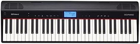 Roland GO:PIANO 61-key Digital Piano Keyboard with Integrated Bluetooth Speakers Black GO-61P