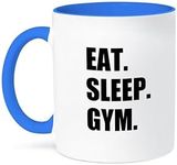 3dRose Eat Sleep Gym Two Tone Mug, 