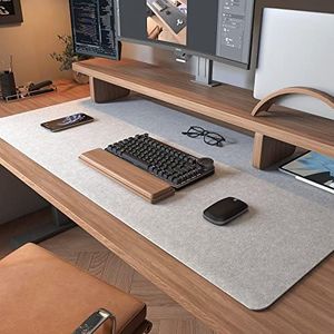 DAWNTREES Desk Pad, 90×40cm, Office Felt Desk Mat,Keyboard Pad.