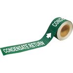 Brady 108857 Economy Pipe Markers-To-Go, B-946, 1" Height X 8" Width, White On Green Pressure Sensitive Vinyl, Legend "Condensate Return"