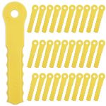 Kaberalty 70289A Nylon Replacement Blades Compatible with Weed Warrior 14867B Push-N-Load 3-Blade Trimmer Head,PivoTrim Hybrid and Ugly Head Hybrid 2-N-1 Weed Trimmer Heads (30 Pack)