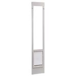 Ideal Pet Products Aluminum Pet Patio Door, Adjustable Height 77-5/8" to 80-3/8", 15" x 20" Flap Size, White