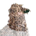 Mossy Oak & Realtree 2-in-1 3D Leafy Face Mask Camo Hats for Hunting (Adjustable, One Size Fits Most), Mossy Oak Shadow Grass Blades Camo, One Size