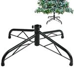 ZALAON Christmas Tree Base Stand, 40CM Green Artificial Tree Bracket Metal for 4ft 5ft 6ft Christmas Tree