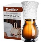 Earffloz Plug-in Essential Oil Diffuser with Oil (Amber Winter, 1 fl.oz), Natural Air Freshener Starter Kit Strong Scent Wall Plug