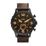 FOSSIL Mens Chronograph Quartz Watch with Leather Strap JR1487