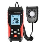 Light Meter Digital Lux Meter Handheld Illuminance Light Meter with 360 Degree Rotating Sensor, 4 Digit LCD Display 0~200,000 Measurement Range Luxmeter Tester for Plants, Headlights, Home & Office