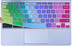 Keyboard Cover for Samsung Chromebook 4 3 2 XE310XBA XE500C13 XE501C13 XE500C12 11.6"/ Chromebook 4 15.6" XE350XBA, Galaxy Chromebook Go 14" /Chromebook Plus V2 XE520QAB XE521QAB 12.2 -Rainbow