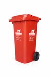 Nilkamal 120 Ltr Wheel Garbage Dustbin (Red)