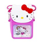 abeec Hello Kitty Messenger Bag for Kids, Girls Cross Body Messenger Bag With Adjustable Strap, Mini Puzzle and Stickers Included, Perfect Purse for Girls