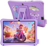WeTapper Kids Tablet 7'' Android Tablet for Kids 2+32GB ROM with Parental Control 1024x600 IPS Touch Screen Toddler Tablet Dual Camera WiFi 5.0 Children Tablet with Kid-Proof Case (Purple)
