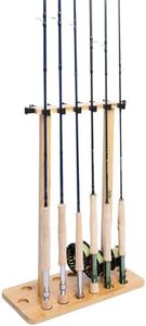 Ussuris Fishing Pole Rod Racks—Floor Stand Bamboo Fishing Gear Equipment Storage Organizer, Easy Installation - Rectangular rods holder