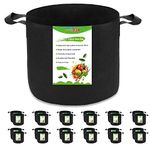 OPPOLIFE 24-Pack 3 Gallon Grow Bags, Heavy Duty Aeration Fabric Pots with Handles for Garden and Planting, Pots for Plant