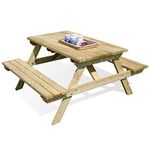 4 Foot Pub Picnic Bench Table - 4 Seater Outdoor Pressure Treated Garden Furniture By Westmount Living