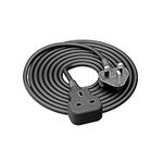 Single Extension Lead 6ft Cord Travel Power Cable 13 Amp Outdoor Plug Socket Heavy Duty Small Electrical Socket Black