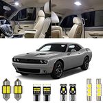 Xpismii 13 Piece White Challenger Interior LED Light Kit Replacement for Dodge Challenger 2008 2009 2010 2011 2012 2013 2014 2015 2016 2017 2018 2019 2020, with Placement Diagram and Install Tool