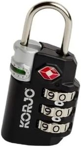 Korjo TSA Indicator Combination Lock, Black