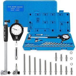 52-646-400-0 Gauge Measurement Tool Extender Cylinder Dial Bore Gage Set with 1.4-6" Measuring Range Measuring Depth of 9.5", 0.0005" Graduation Dial Bore Gage with Portable Case