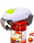 Electric Jar Opener for Arthritis Hands, Automatic One Touch Glass Jar Opener for Seniors, Battery Powered Jar Opener for Weak Hands, Powerful Kitchen Gaget Suitable for Different Sizes of Jars