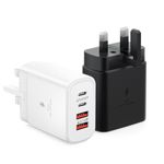 USB C Plug Fast Charge, 2-Pack 40W UK Multi USBC Charger Plug for iPhone 15 14 13 12 11 Pro Max Plus X XS XR SE,iPad, Multiple Wall Plug Dual Port Type C Charging Head Multiport Mains Power Adapter