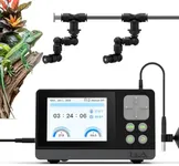 J&A Automatic Mister for Reptile Tank, Reptile Mister System with Programable Timer, Chameleon Mister with Adjustable Spray Nozzles, Black