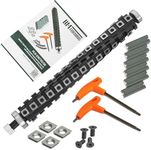 13 Inch Spiral Helical Cutterhead, Compatible with Dewalt DW735, DW735X Planer, 4 Rows of 56 pcs TCT Carbide Blades, with 4 Spare Blades & Screws, 2 Wrenches.