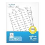 Shipping Address Labels, TRUNIUM 1" x 2-5/8" Address Labels for Laser & Inkjet Printers (23 Sheets, 690 Labels)
