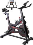 LIFERUN Exercise Bike,Indoor Cycling Fitness Bicycle with LCD Display,Adjustable Resistance Exercise Bike with 10KG Flywheel,Super Quiet Stationary Cycle Bike Use for Home Gym,150KG Weight Capacity