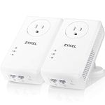 Zyxel Pass-Thru Ethernet Adapter AV2000 Powerline 2-Port Gigabit 2-Pack PLA5456KIT