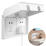 Socket Cover Box, 86-Type Double-Position Socket Cover, Waterproof Plug & Light Switch Guard, Childproof Electrical Outlet Protector, Baby Proofing Safety for Home Security, UK Standard, White