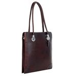 HYATT Leather Accessories Full-Grain Natural Leather Ladies Purses Shoulder & Handbag Top Handle Bags For Women Office Use Branded Stylish.Size- L-12.5 X H-13 x W-3 Inches (BROWN)