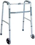 Dr.Safe Walkers, One Button Folding Walker, Light weight Walker, Walker with two 5-inch wheels