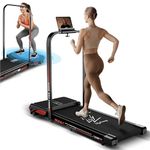 Lifelong FitPro Treadmill | 4 HP Motor | Vibration Plate | LED Display | Foldable Design | Remote Control | 110 Kg Max Weight | 8 Km/h Speed | Anti-Slip Belt | Home Gym Equipment LLTM180