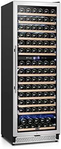 Tylza 24 Inch Wine Fridge Dual Zone, 154 Bottle Wine Cooler Refrigerator With Stainless Steel and Professional Compressor, Fast Cooling Low Noise and No Fog Built-in or Freestanding