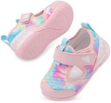 Toddler Water Shoes for Boys Girls Breathable Barefoot Beach Shoes Kids Quick Dry Swim Aqua Shoes for Outdoor Water Sports(PinkDye,Size8.5-9)