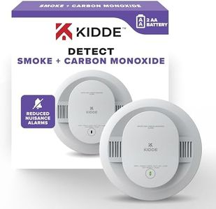 Kidde Smoke & Carbon Monoxide Detector, AA Battery Powered, LED Warning Light Indicators