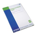 Epson Ultra Premium Matte Presentation Paper, 10 Mil, 11.75 X 16.5, White, 50/Pack