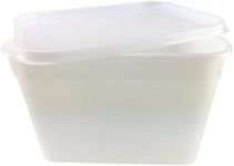 Crown Supplies Ice Cream Container with Lid - 4 Litre - Recyclable Polypropylene - Pack of 20