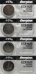 4 Energizer CR1620 Lithium 3V Coin Cell Batteries