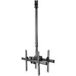 StarTech.com Dual TV Ceiling Mount, Hanging 2 Screen VESA Pole Mount for 32”-75" Displays - Height Adjustable Telescopic Pole