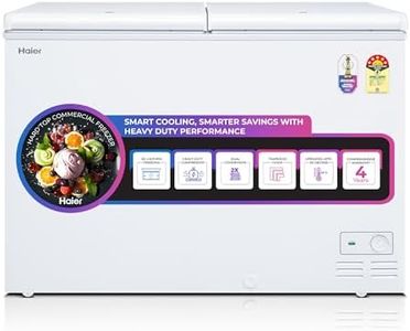Haier HFC-320DM5, 5 Star Rating Double Door Convertible Deep Freezer, 5 Side Freezing, Heavy Compressor, inside metal liner with 4 Years Comprehensive Warranty (White)