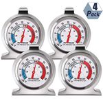 Refrigerator Freezer Thermometer Classic Series Large Dial Thermometer Temperature Thermometer for Refrigerator Freezer Fridge Cooler,Pack of 4