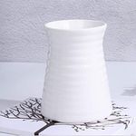 TRvancat 14.5cm White Ceramic Flower Vase/Flower Pot