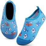 Swim Kids Beach Shoes Infant Water Shoes Toddler Barefoot Skin Baby Boys Girls Aqua Socks for Pool Garden(Shark, 5.5/6UK Child=22/23EU)