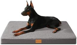 Patas Lague Orthopedic XL Dog Bed for Large Dogs 107x71cm, Egg Crate Foam Big Large Dog Beds with Removable Washable Cover,Waterproof Pet Bed Mat, Grey