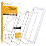 Arae 3 Pack Screen Protector for iPhone 12/ iPhone 12 Pro 6.1 Inch, Tempered Glass with Alignment Frame Bubble-Free Anti-Scratch HD Clear