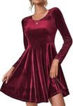 Zeagoo Women's Velvet Dress, Knee-L