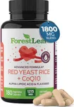 ForestLeaf Red Yeast Rice with CoQ10 Supplement - 1215mg Extra Strength Red Yeast Rice Capsules with Alpha Lipoic Acid & Organic Flaxseed, Citrinin Free