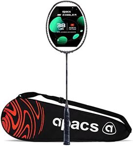 Apacs Z-Ziggler (Unstrung, 38 LBS Max Tension) 6.4mm Slim Shaft | Made in Vietnam | 100% Japanese Graphite Badminton Racket with Free Full Cover | G2-4 1/8 inches (Grey)
