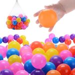 Neliblu Amazaque Mini Ball Pit Balls for Toddlers, Kids Set of 50 - Non-Toxic and BPA Free Mini Play Balls - Play Pen Balls - Bag of Plastic Balls for Ball Pit - Color Toy Balls